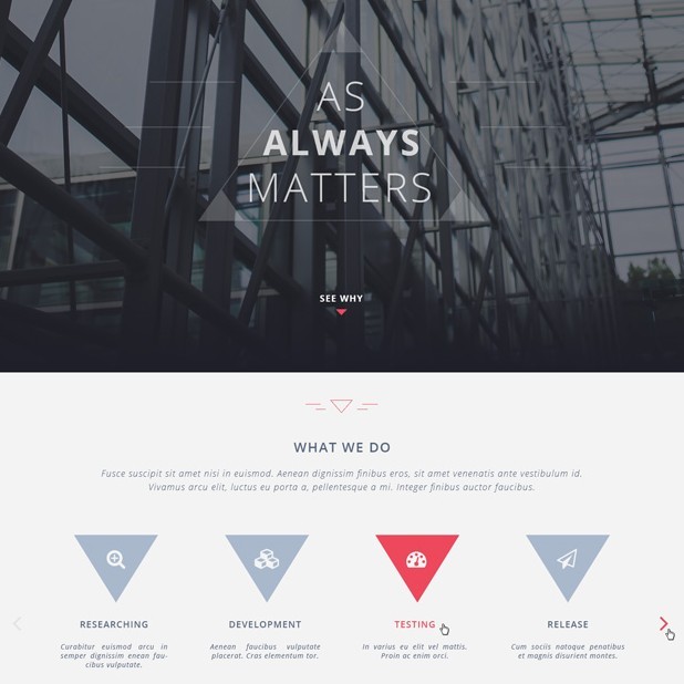 TRIGONUM - free PSD template